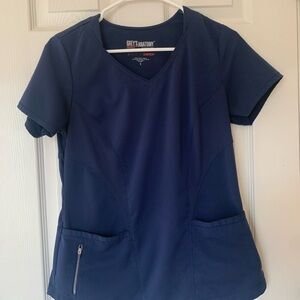 Grey's Anatomy Women's Navy Short Sleeve Top